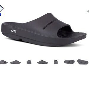 Oofos "OOahh" Slide Sandals Black Size EU 40 (Women's US 9 and Men's 7)